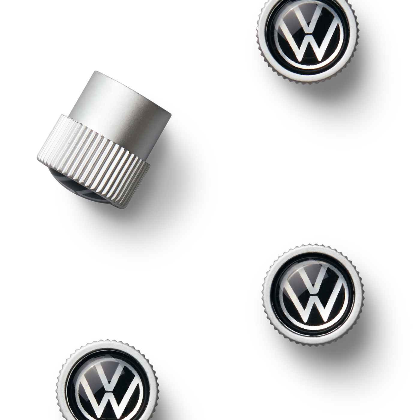 VW Volkswagen Logo Valves Stems Caps Chrome Wheels Roundel Car Tires Emblem Rims 